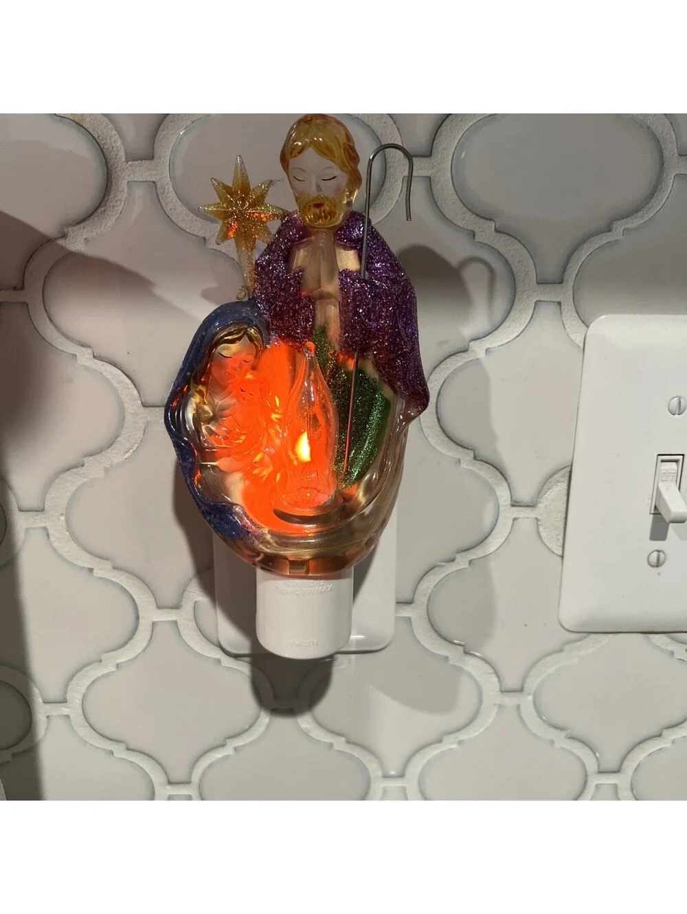Midwest Seasons Of Cannon Falls Night Light Nativity Religious Flame Multicolor